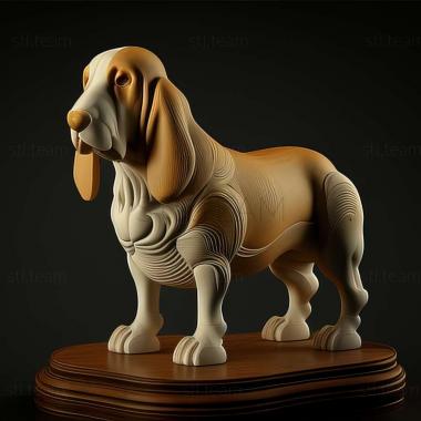 3D model Basset Hound dog (STL)